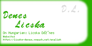 denes licska business card